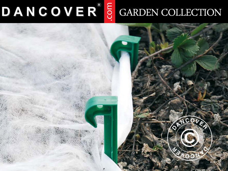 Chevilles en plastique pour fixer la housse de serre, Ø12x15cm, 10 pcs, Vert