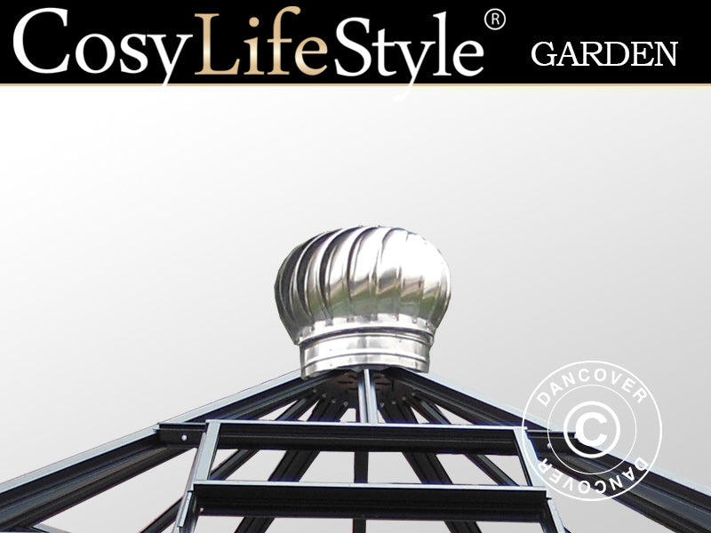 Turbinos ventiliatorius oranžerijai 3,04x2,63x2,73m, Sidabrinė