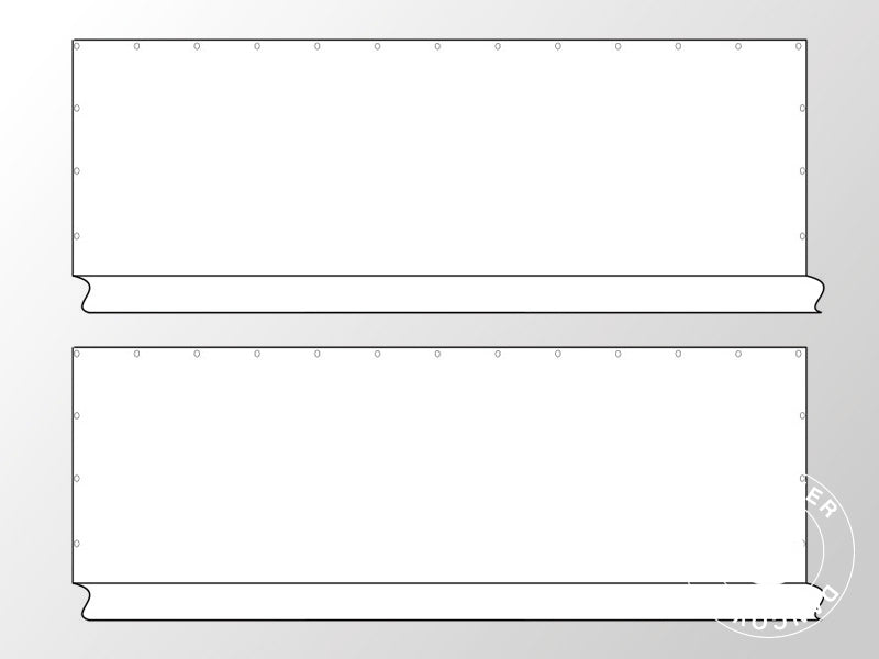 Parois sans fenêtre pour tentes de réception PLUS 10m, 2 pcs, Blanc