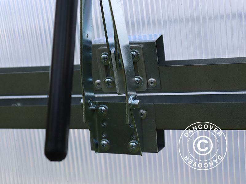 Ventilation window w/automatic opener for greenhouse Strong NOVA 4 m wide, Silver