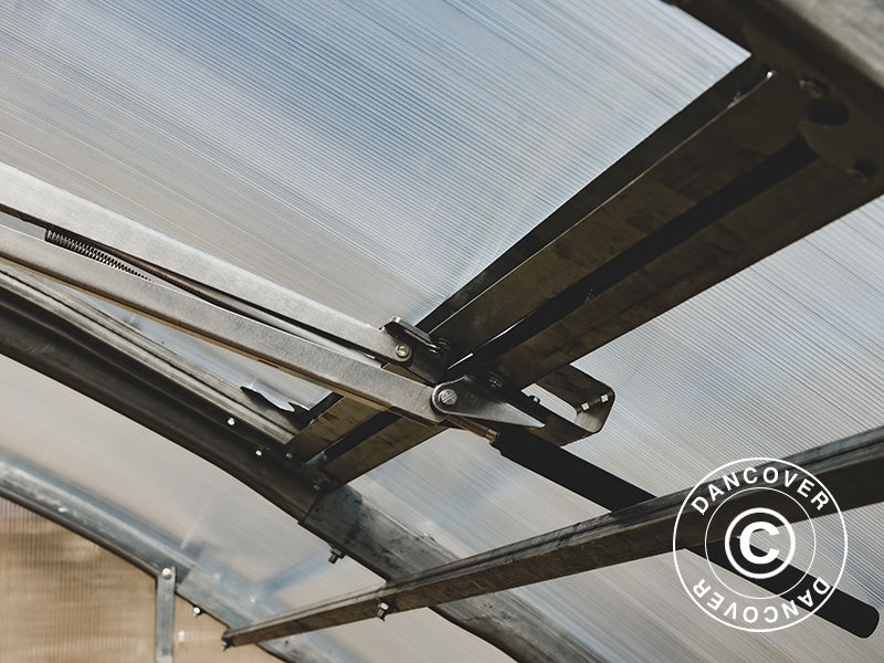 Ventilatievenster met automatische opener voor broeikas Strong NOVA 4m breed, Zilver