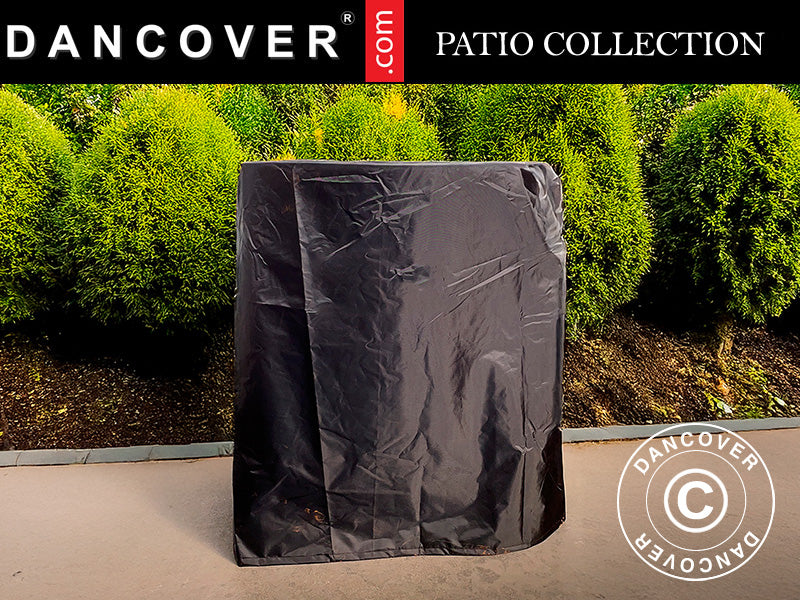 Capa para fogueira com armazenamento de lenha, Ø93x98cm, Preto