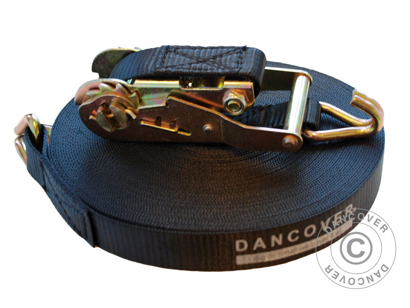 Cinghie a cricchetto PRO 20m, Nero, n.1