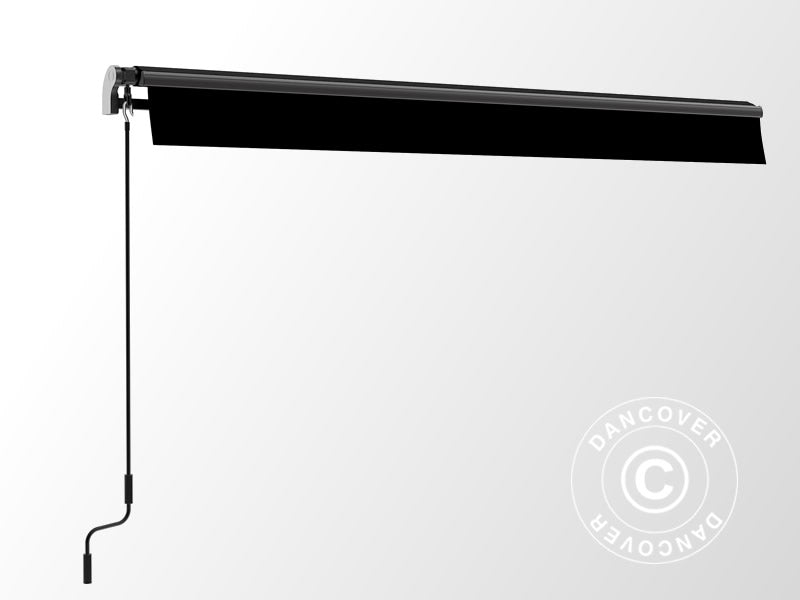 Nojume ar kloķa rokturi, 3,95x2,5m, Melna/Melna Rāmis