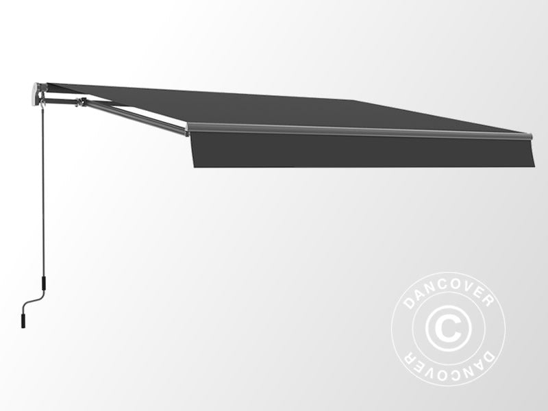 Nojume ar kloķa rokturi, 3,95x3m, Pelēka/Pelēks Rāmis