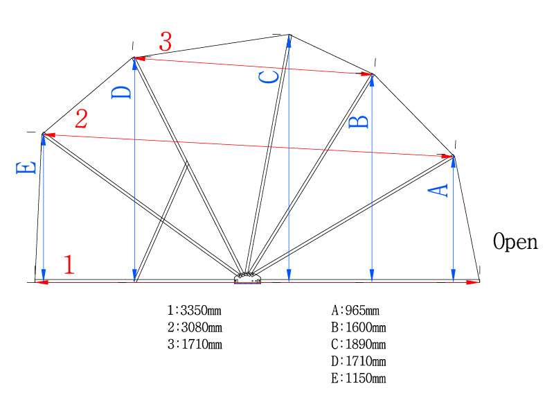 Faltgarage (Motorrad), 1,88x3,45x1,9m, Grau
