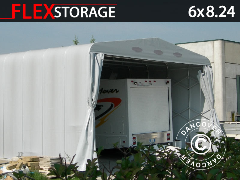 Storage shelter Maxi Box, 6x8.24x3.86 m, Grey