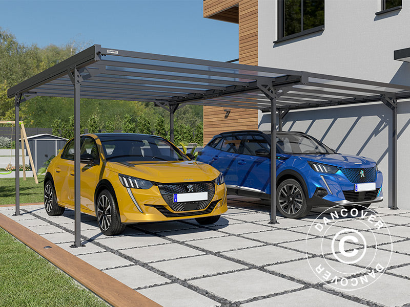 Dubbele carport Mistral Double, 6,06x5,09x2,27m, Antraciet