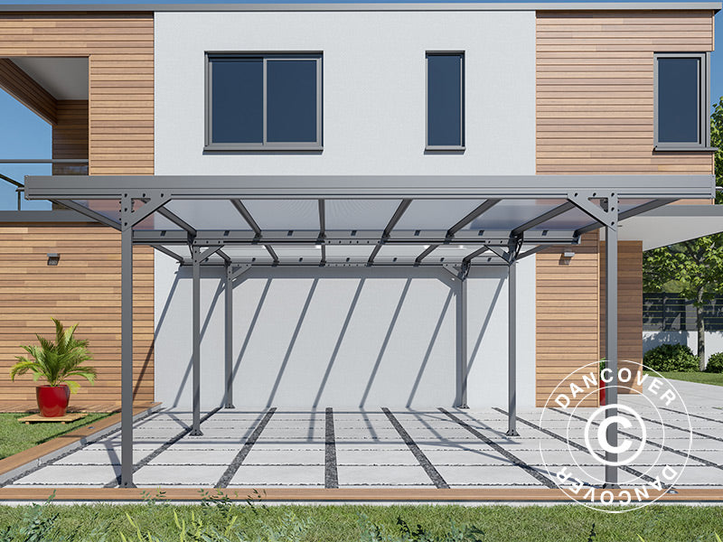 Dubbele carport Mistral Double, 6,06x5,09x2,27m, Antraciet
