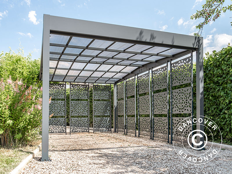 Carport Libeccio 8 w/side panels, 3.26x5.09x2.34 m, Anthracite