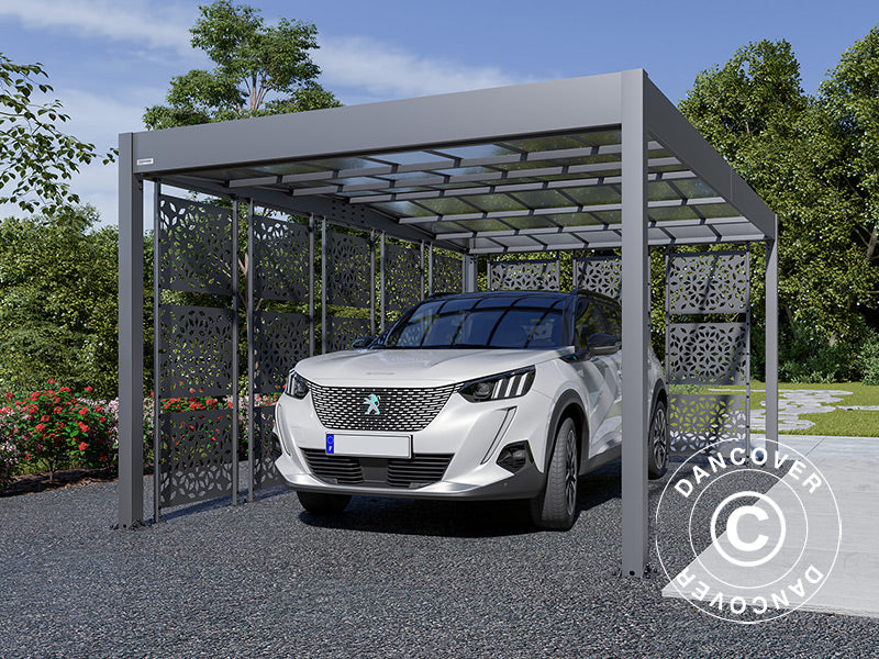 Carport Libeccio 8 w/side panels, 3.26x5.09x2.34 m, Anthracite