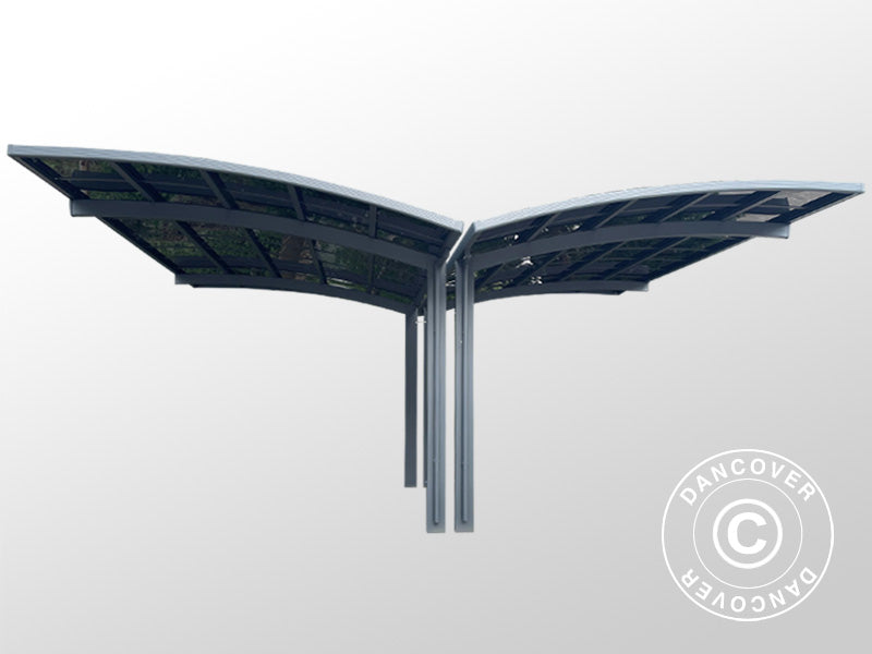 Double carport Boston, 6x5x2,4m, Gris