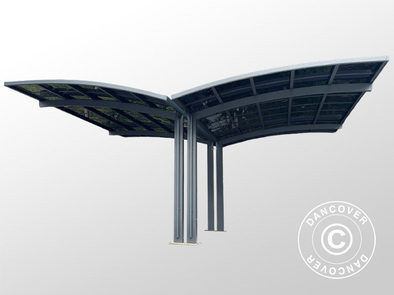 Doppelcarport Boston, 6x5x2,4m, Grau