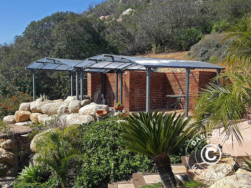 Tettoia per auto Arcadia, Palram/Canopia, 3,59x5,07m, Grigio