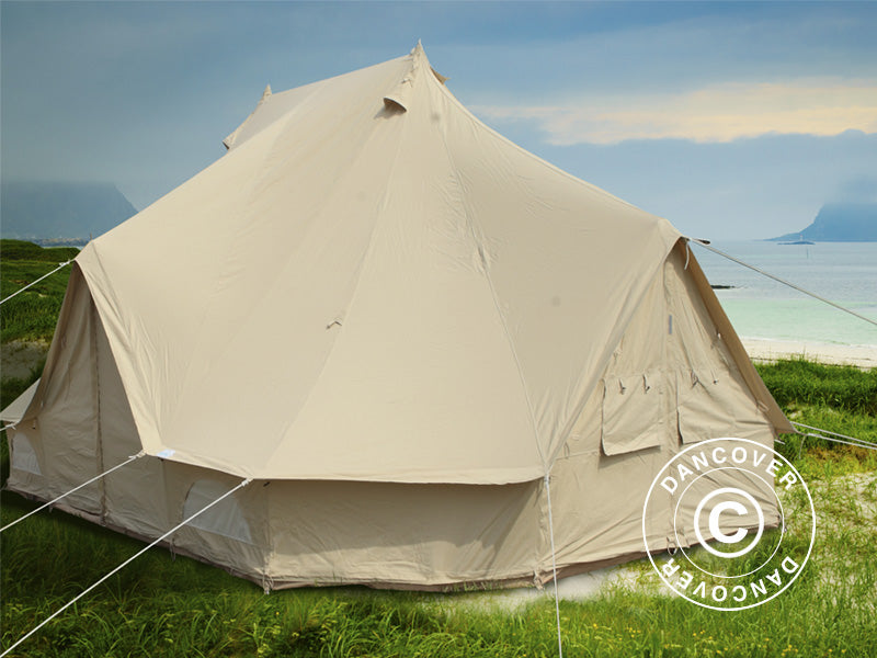 Tent voor glamping, TentZing®, 4x6m, 12 Personen, Zand