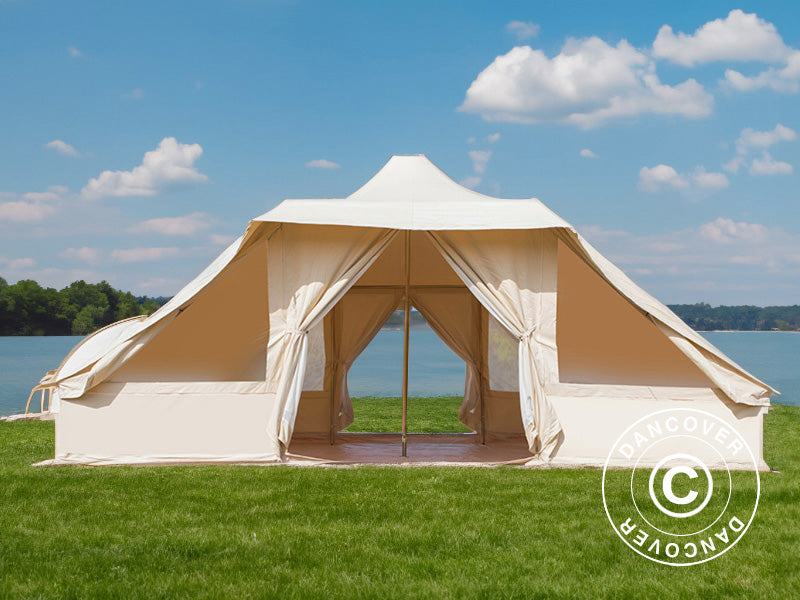 Tent for glamping, TentZing®, 4x5 m, 10 Persons, Sand