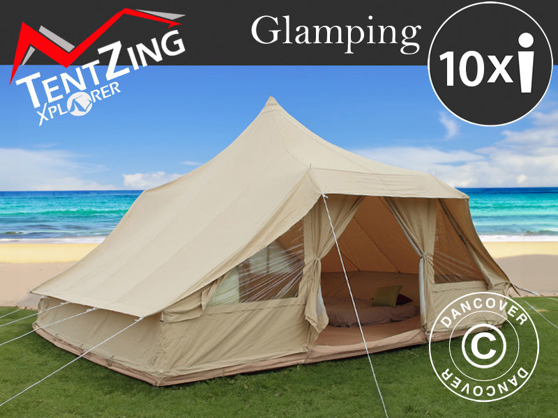 Zelt für Glamping, TentZing®, 4x5m, 10 Personen, Sand