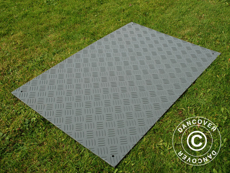 Party flooring and ground protection mat, 0.96 m², 80x120x0.6cm, Grey, 1 pc.