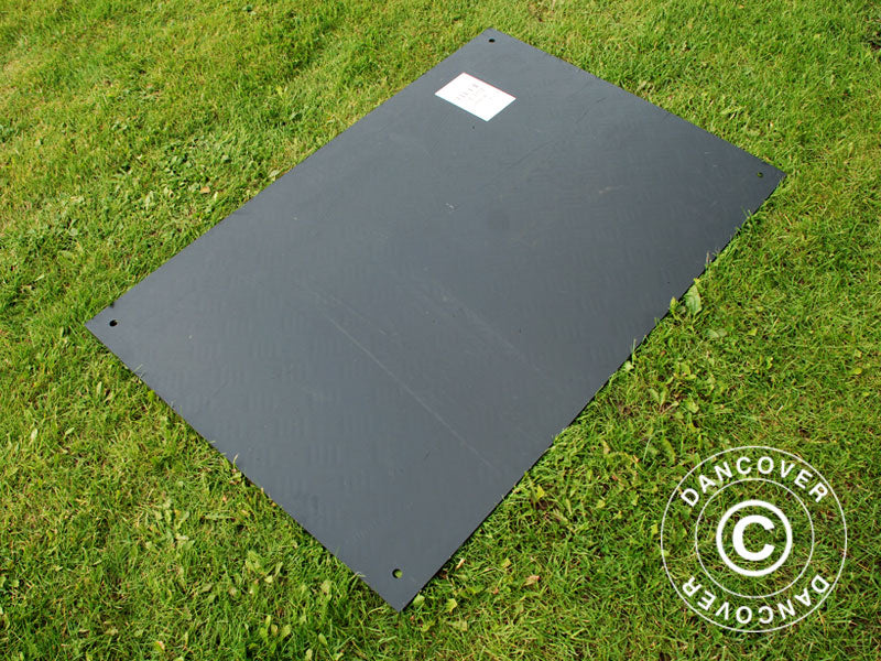 Party flooring and ground protection mat, 0.96 m², 80x120x0.6 cm, Black, 1 pc.