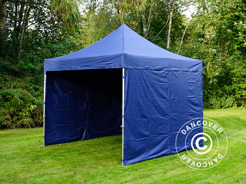 Carpa plegable FleXtents Xtreme 50 3x3m Azul oscuro, Incl. 4 lados