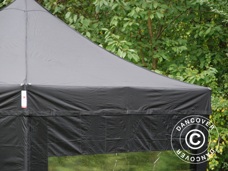 Tenda Dobrável FleXtents PRO 3x3m Preto, incl. 4 paredes laterais