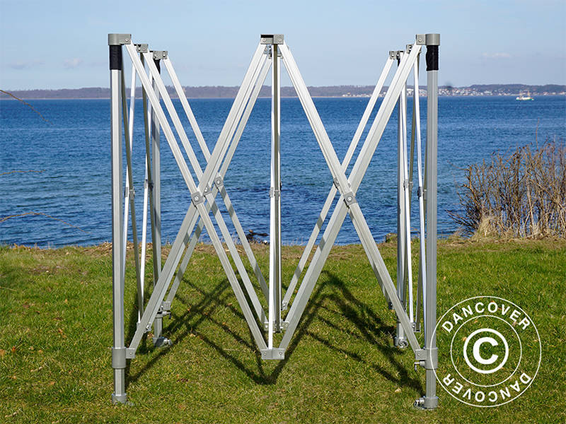 Gazebo pieghevole FleXtents Xtreme 50 3x3m Nero, inclusi 4 fianchi