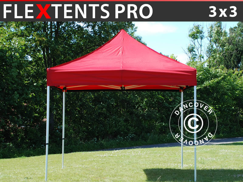 Brzo sklopivi paviljon FleXtents PRO 3x3m Crvena