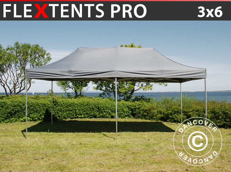 Saliekamā nojume FleXtents PRO 3x6m Pelēks