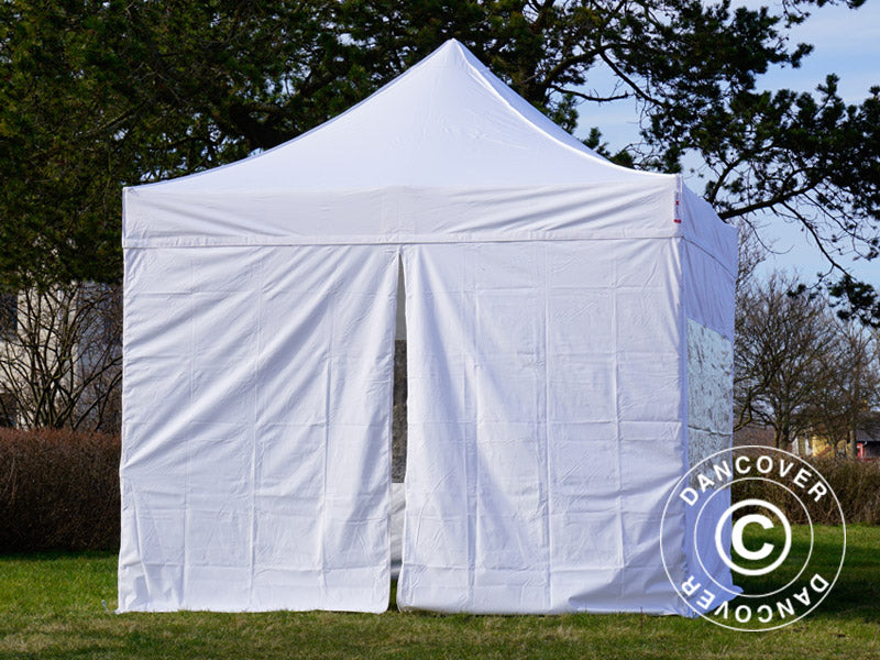 Pop up gazebo FleXtents PRO 3x3 m White, incl. 4 sidewalls