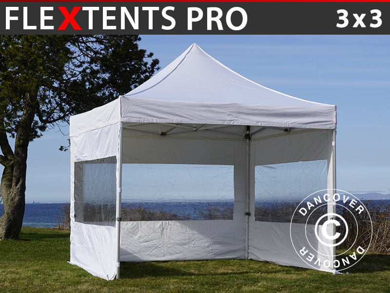 Flext. Pro 3x3m Pano. White Top & sidewalls GL