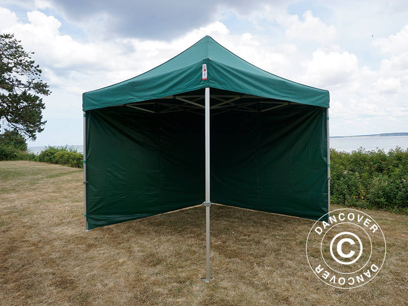 Tente pliante FleXtents Xtreme 50 3x3m Vert, avec 4 cotés
