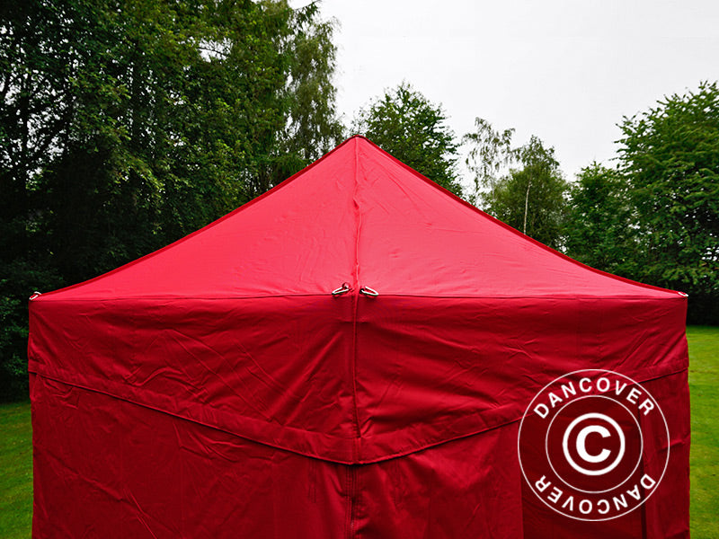 Pop up gazebo FleXtents PRO 2x2 m Red, incl. 4 sidewalls