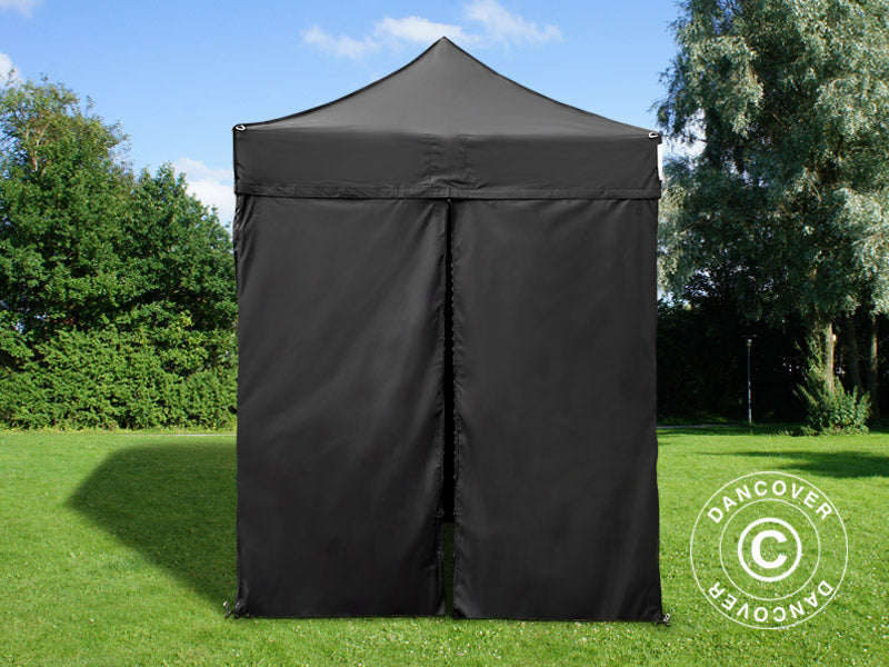 Pop up aiatelk FleXtents PRO 2x2m Must, kaasas 4 külgseinad