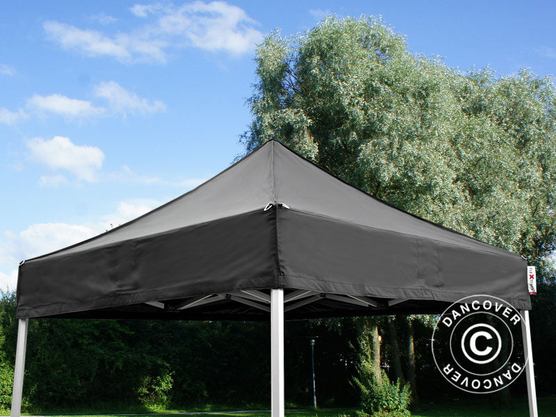 Faltzelt FleXtents PRO 2x2m Schwarz, mit 4 Seitenwänden