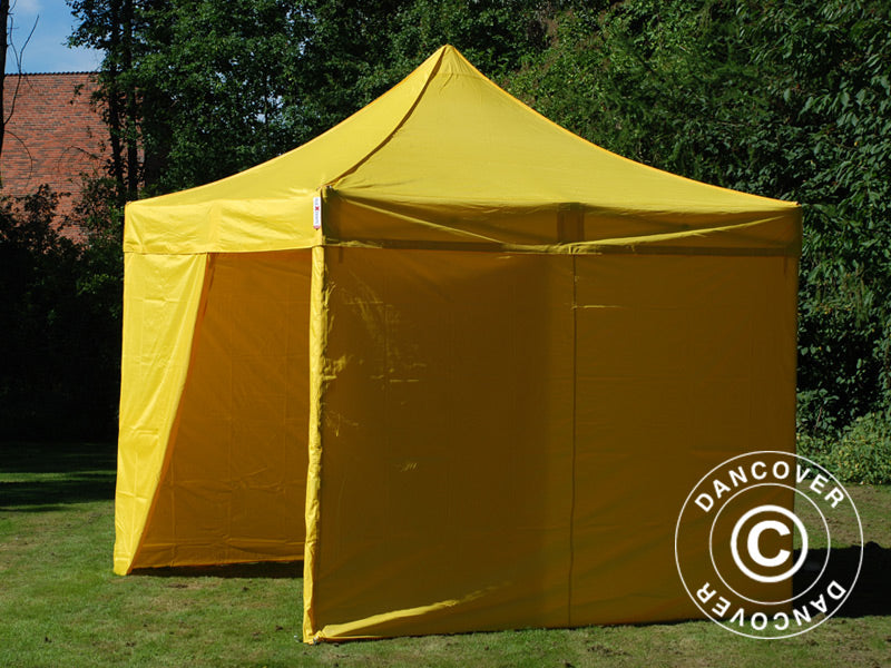 Pop up gazebo FleXtents PRO 3x3 m Yellow, incl. 4 sidewalls