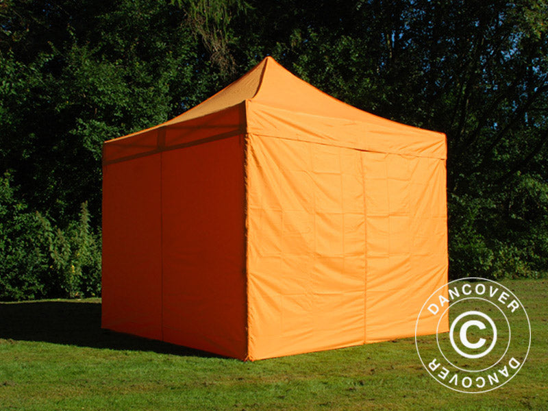 Prekybinė palapinė FleXtents PRO 3x3m Oranzine, įsk. 4 šonines sienas