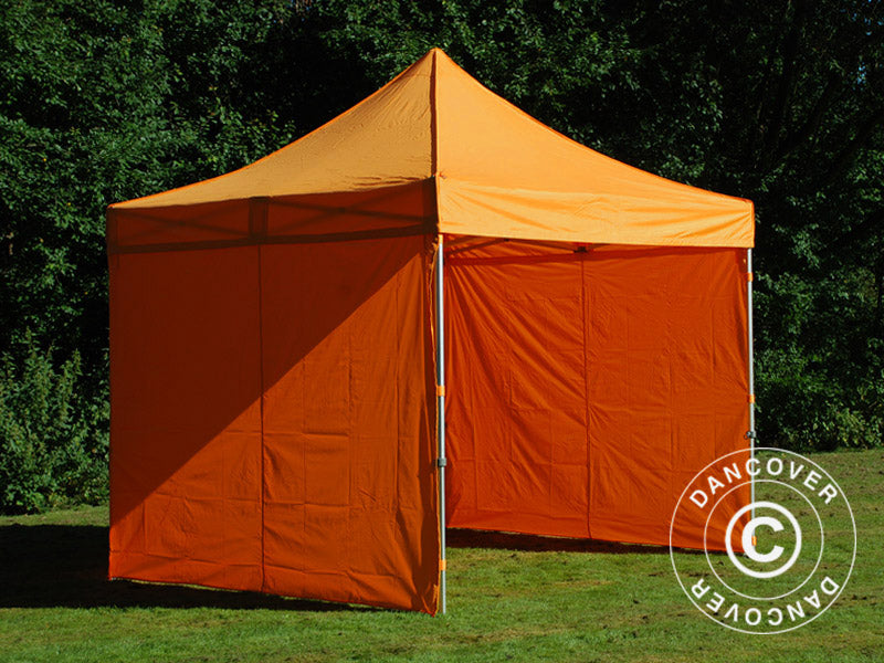 Prekybinė palapinė FleXtents PRO 3x3m Oranzine, įsk. 4 šonines sienas