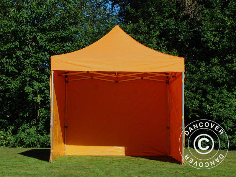 Prekybinė palapinė FleXtents PRO 3x3m Oranzine, įsk. 4 šonines sienas