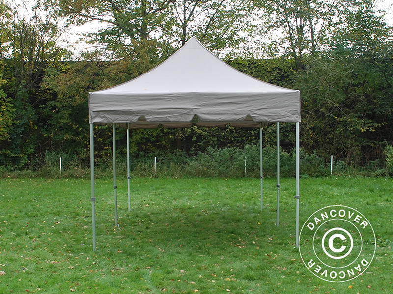 Faltzelt FleXtents PRO "Peaked" 3x6m Latte, mit 6 Gardinen