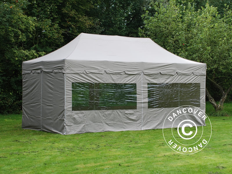 Pop up aiatelk FleXtents PRO "Peaked" 3x6m Latte, kaasas 6 külgseinad