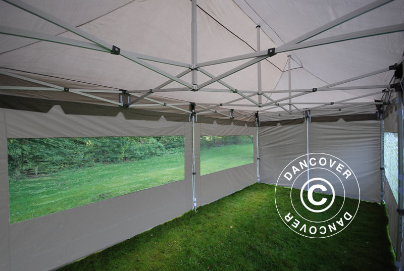 Pop up aiatelk FleXtents PRO "Peaked" 3x6m Latte, kaasas 6 külgseinad