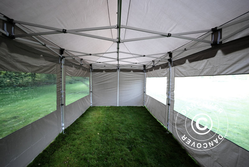 Pop up aiatelk FleXtents PRO "Peaked" 3x6m Latte, kaasas 6 külgseinad