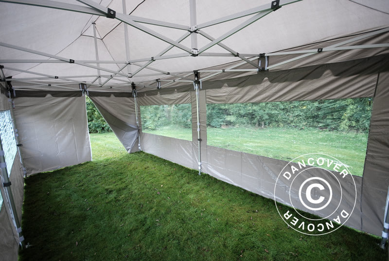 Pop up aiatelk FleXtents PRO "Peaked" 3x6m Latte, kaasas 6 külgseinad