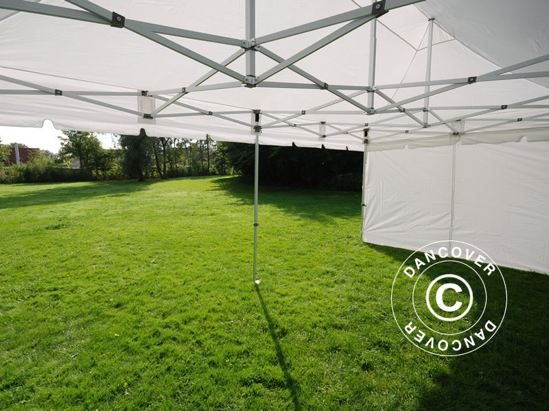 Pop up gazebo FleXtents PRO "Peaked" 3x6 m White, incl. 6 sidewalls