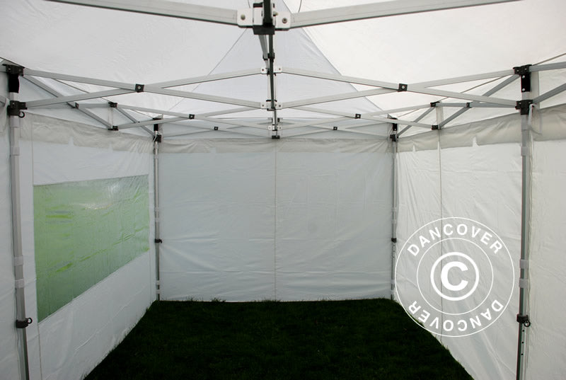 Pop up gazebo FleXtents PRO "Peaked" 3x6 m White, incl. 6 sidewalls