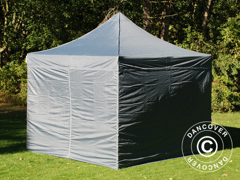 Pop up gazebo FleXtents PRO 3x3 m Grey, incl. 4 sidewalls