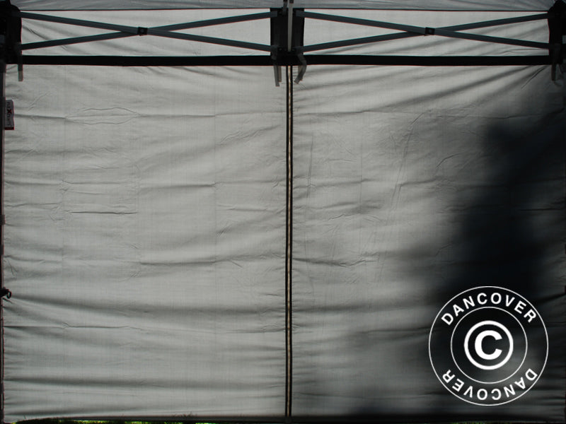 Gazebo pieghevole FleXtents PRO 3x3m Grigio, inclusi 4 fianchi