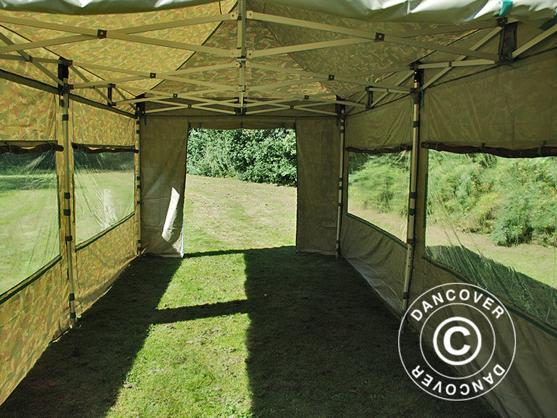 Pop up gazebo FleXtents PRO 3x6 m Camouflage/Military, incl. 6 sidewalls