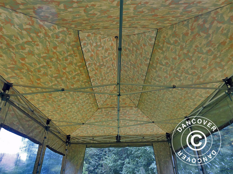 Prekybinė palapinė FleXtents PRO 4x6m Kamufliažas, įsk. 8 šonines sienas