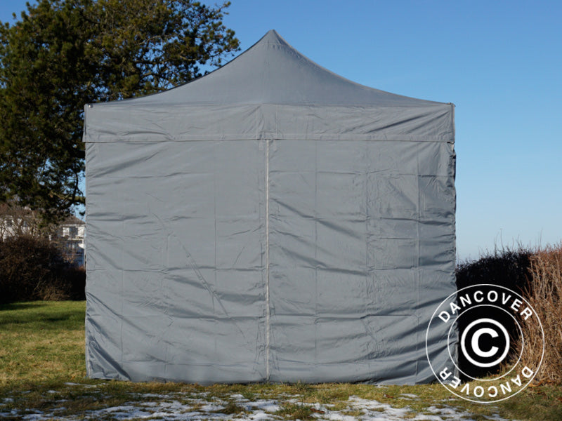 Gazebo pieghevole FleXtents PRO 3x6m Grigio, inclusi 6 fianchi